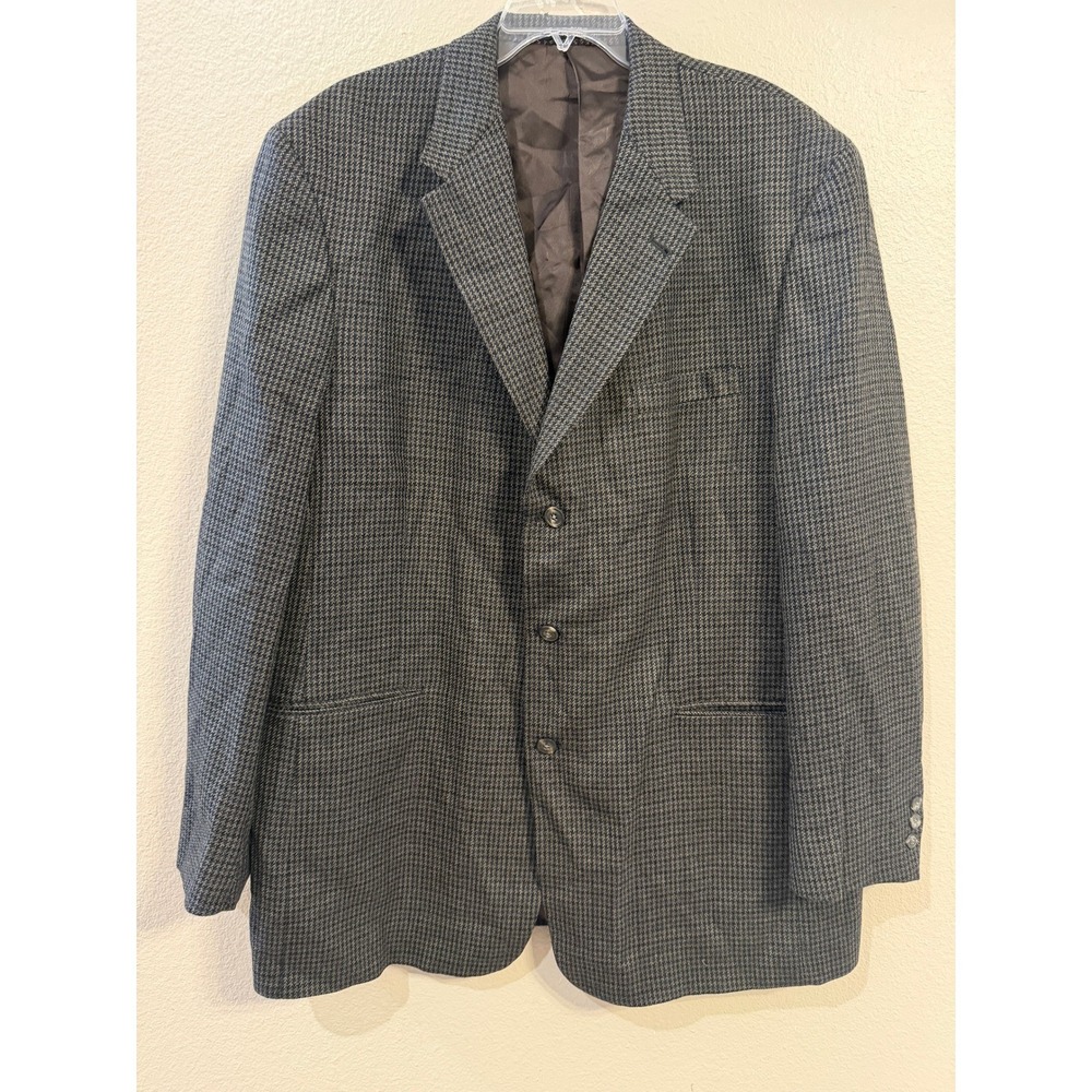 Austin Reed London for Dillards Mens 48L Grey Houndstooth 3-Button Sport‎ Coat